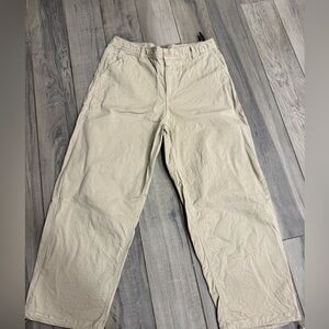 Zara Cotton Wide Leg Tan Pants